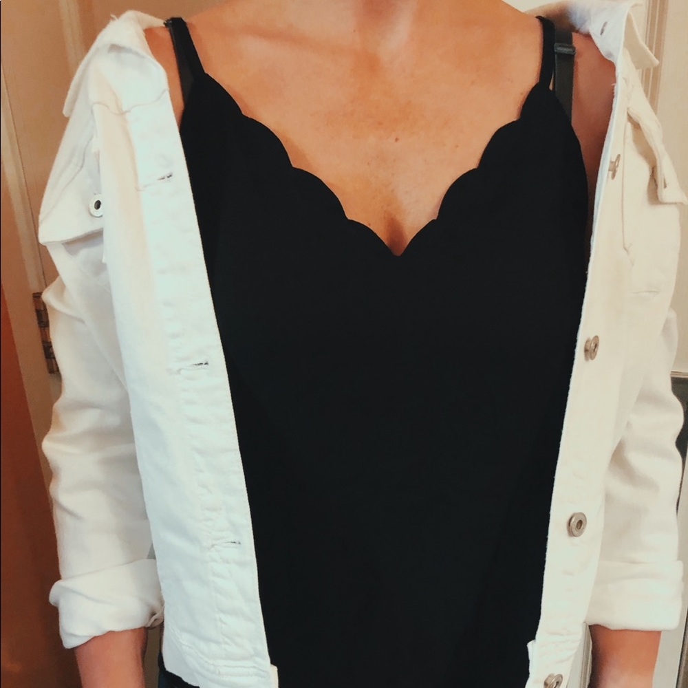 ✰ white jean jacket! ✰